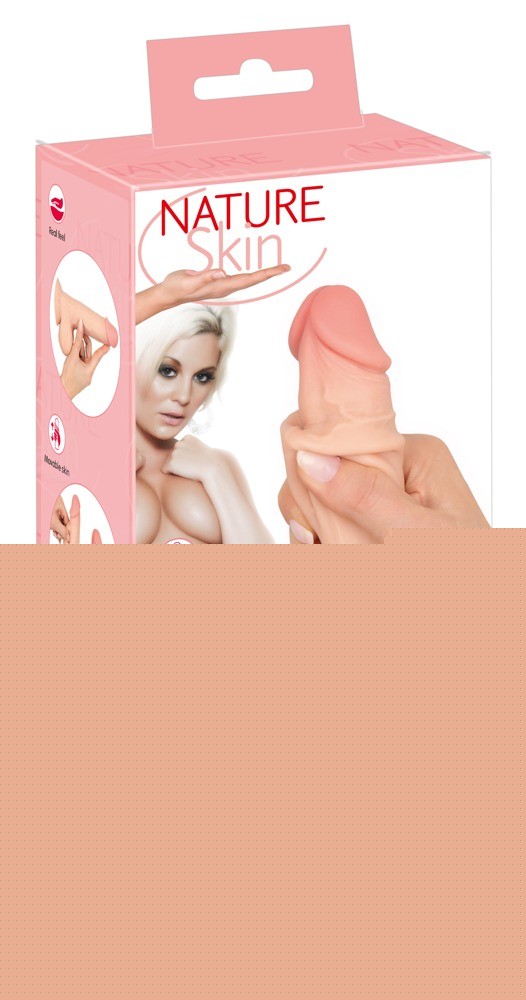 Фалоімітатор - Nature Skin Dildo With Movable Skin, 19 см - зображення 1