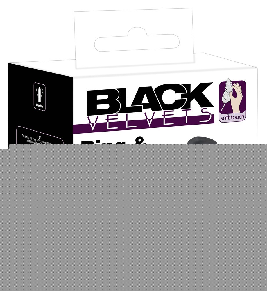 Ерекційне кільце з анальною пробкою - Black Velvets Ring & Vibro Plug - зображення 1