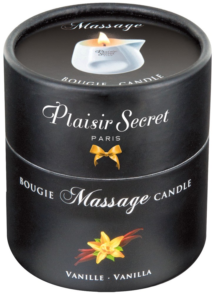 Масажна свічка - Plaisir Secrets Massage Candle Vanilla, 80 мл - зображення 1