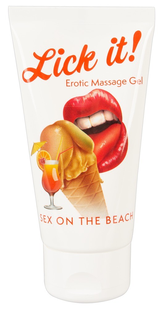 2в1 лубрикант та масажна олія - Lick It! Sex on the Beach, 50 мл - зображення 1
