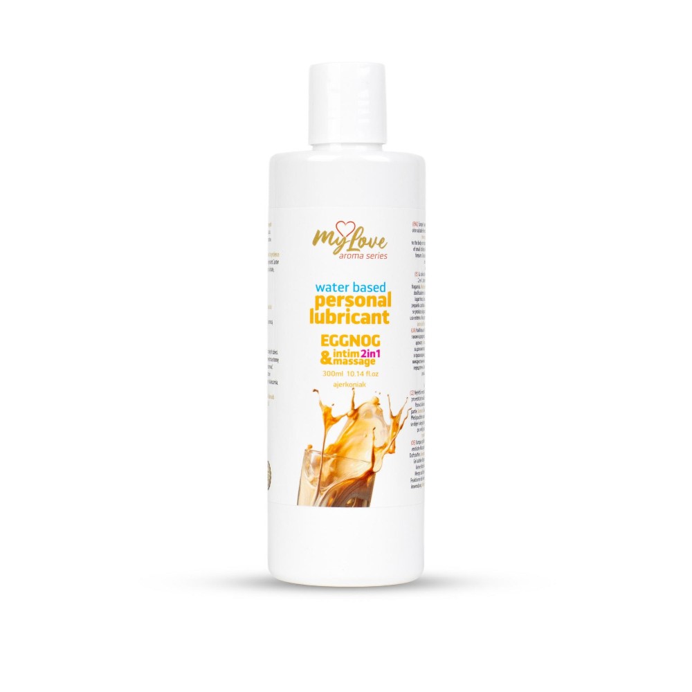 2в1 лубрикант та масажний гель - MyLove Aroma Series Intim&Massage Eggnog, 300 мл - зображення 1