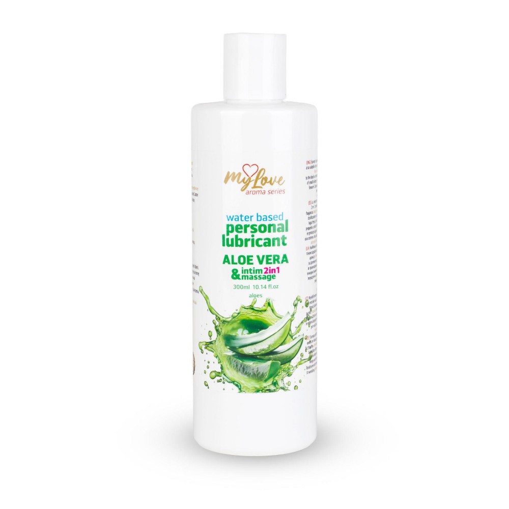 2в1 лубрикант та масажний гель - MyLove Aroma Series Intim&Massage Aloe Vera, 300 мл - зображення 1