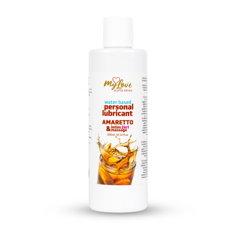 2в1 лубрикант та масажний гель - MyLove Aroma Series Intim&Massage Amaretto, 300 мл - зображення 1