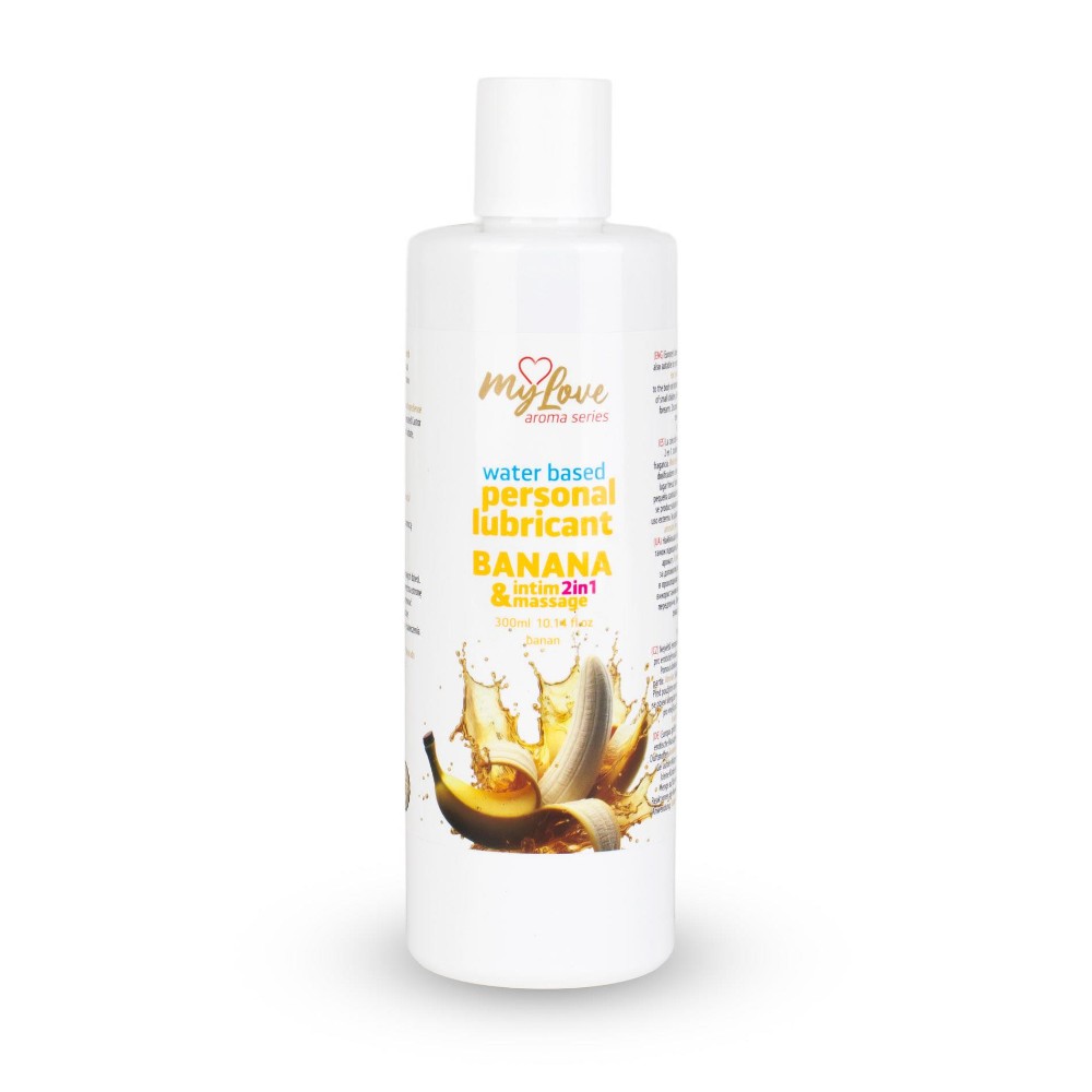 2в1 лубрикант та масажний гель - MyLove Aroma Series Intim&Massage Banana, 300 мл - зображення 1