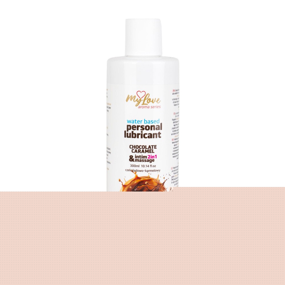 2в1 лубрикант та масажний гель - MyLove Aroma Series Intim&Massage Chocolate Caramel, 300 мл - зображення 1