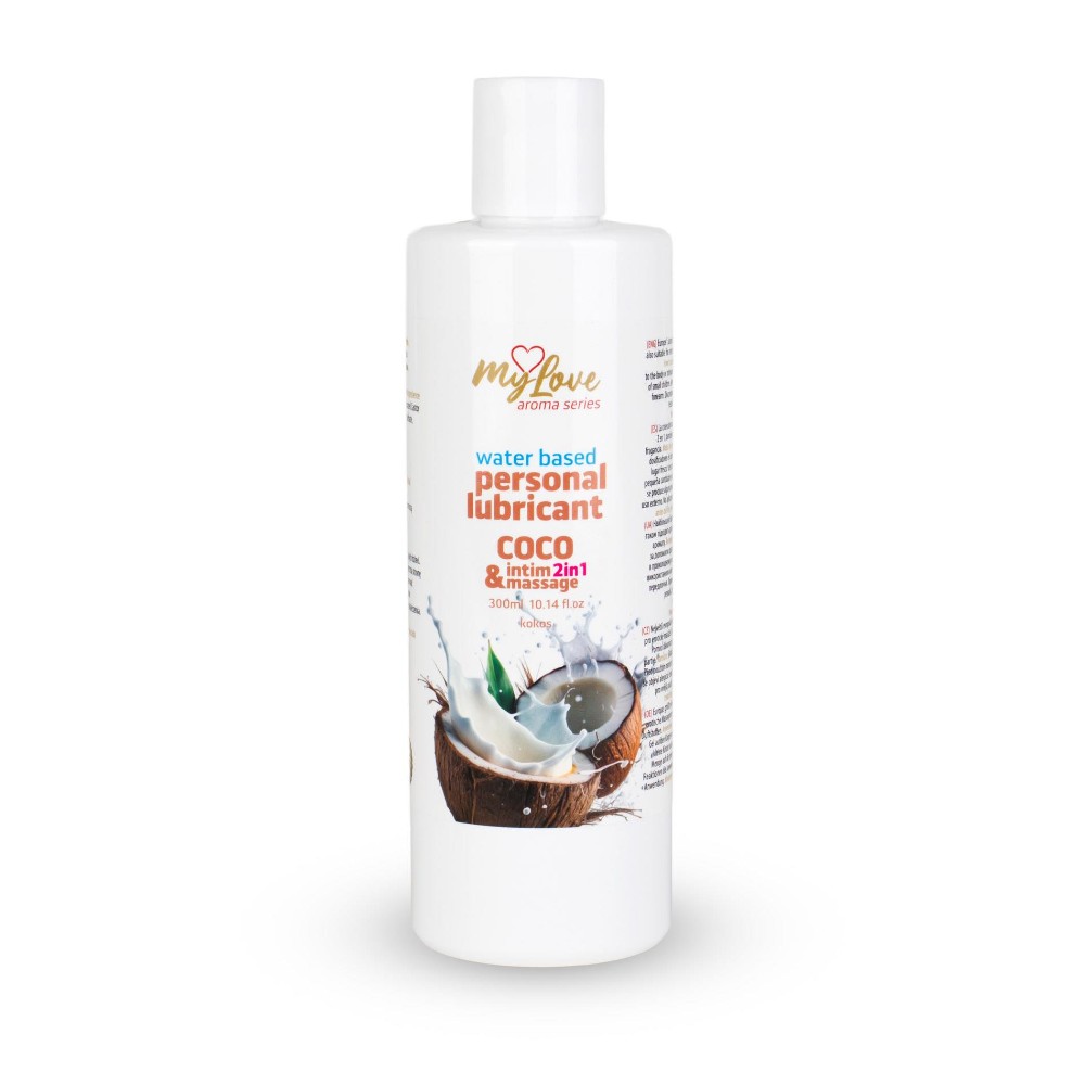 2в1 лубрикант та масажний гель - MyLove Aroma Series Intim&Massage Coco, 300 мл - зображення 1