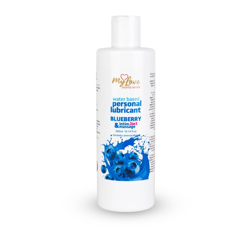2в1 лубрикант та масажний гель - MyLove Aroma Series Intim&Massage Blueberry, 300 мл - зображення 1