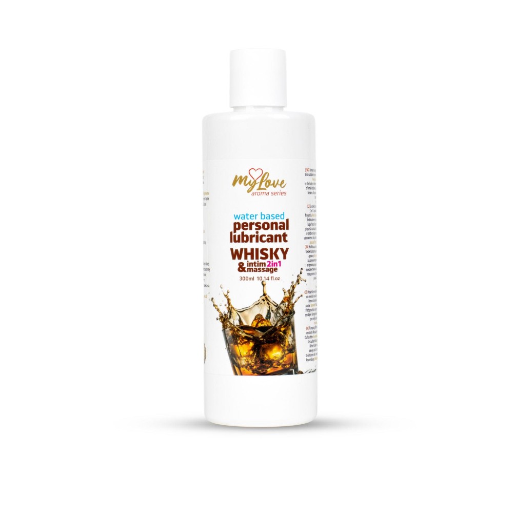 2в1 лубрикант та масажний гель - MyLove Aroma Series Intim&Massage Whisky, 300 мл - зображення 1