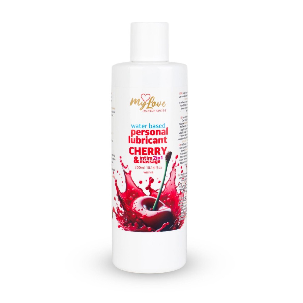 2в1 лубрикант та масажний гель - MyLove Aroma Series Intim&Massage Cherry, 300 мл - зображення 1