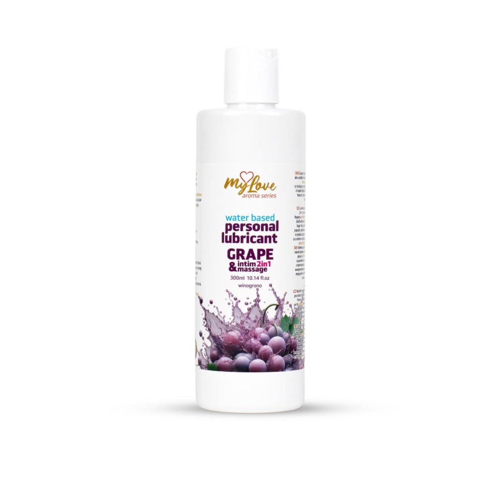 2в1 лубрикант та масажний гель - MyLove Aroma Series Intim&Massage Grape, 300 мл - зображення 1