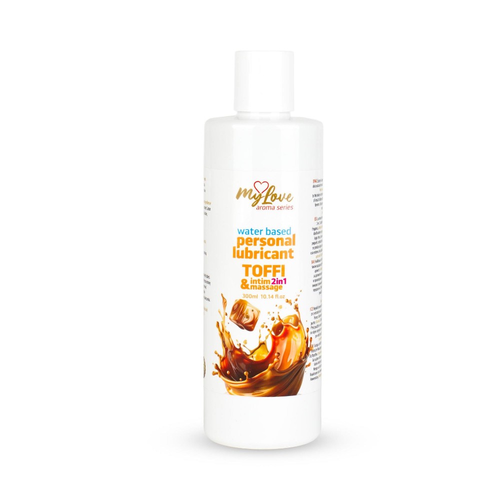 2в1 лубрикант та масажний гель - MyLove Aroma Series Intim&Massage Toffi, 300 мл - зображення 1