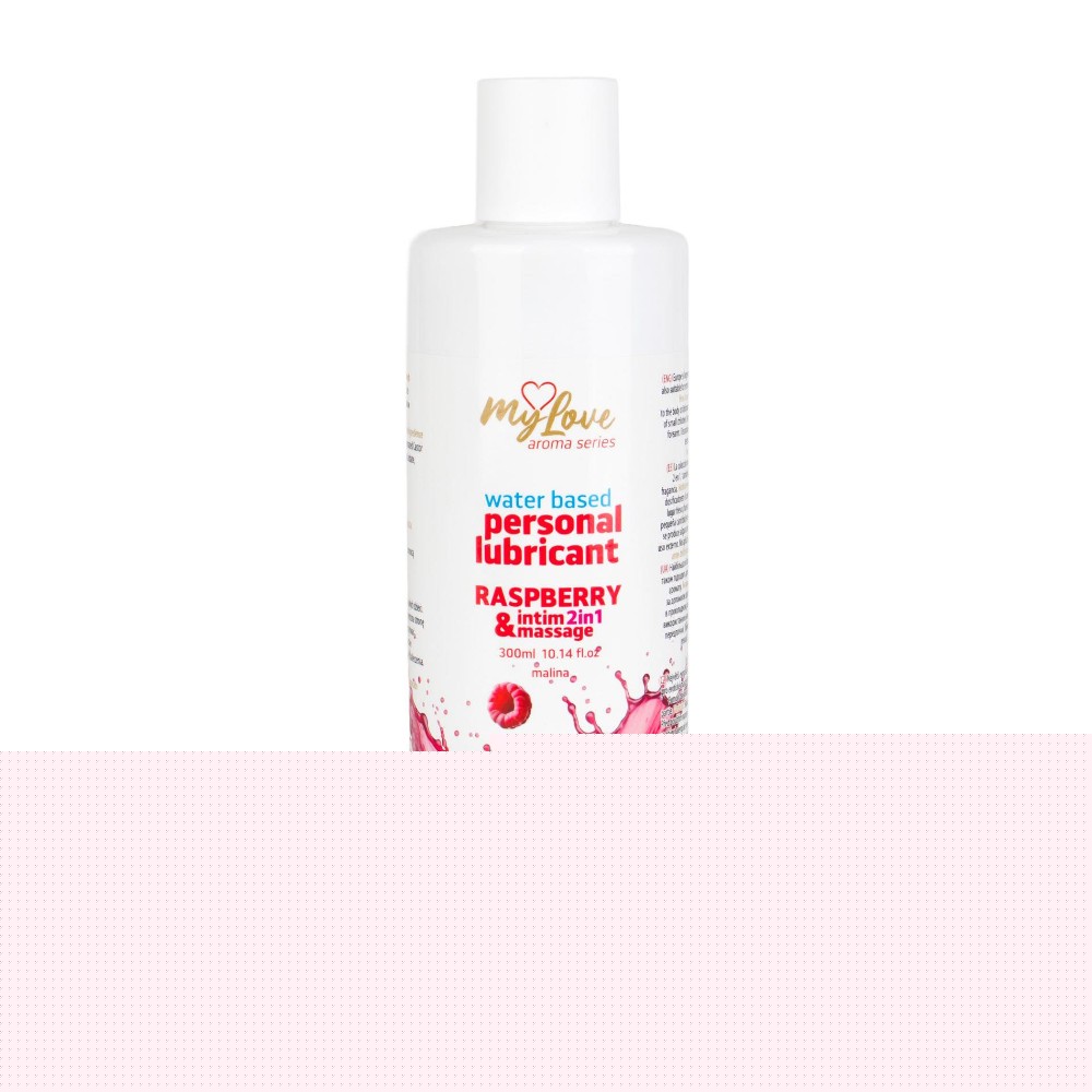 2в1 лубрикант та масажний гель - MyLove Aroma Series Intim&Massage Raspberry, 300 мл - зображення 1