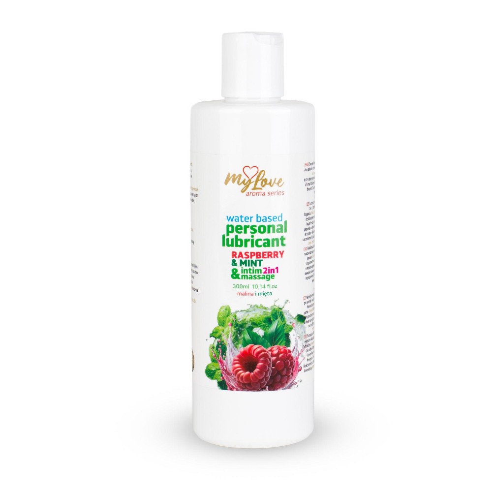 2в1 лубрикант та масажний гель - MyLove Aroma Series Intim&Massage Raspberry & Mint, 300 мл - зображення 1