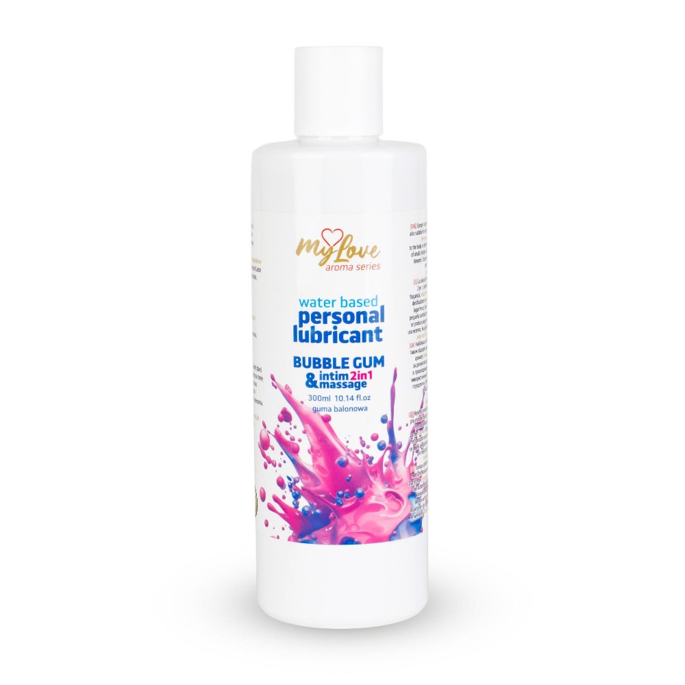 2в1 лубрикант та масажний гель - MyLove Aroma Series Intim&Massage Bubble Gum, 300 мл - зображення 1