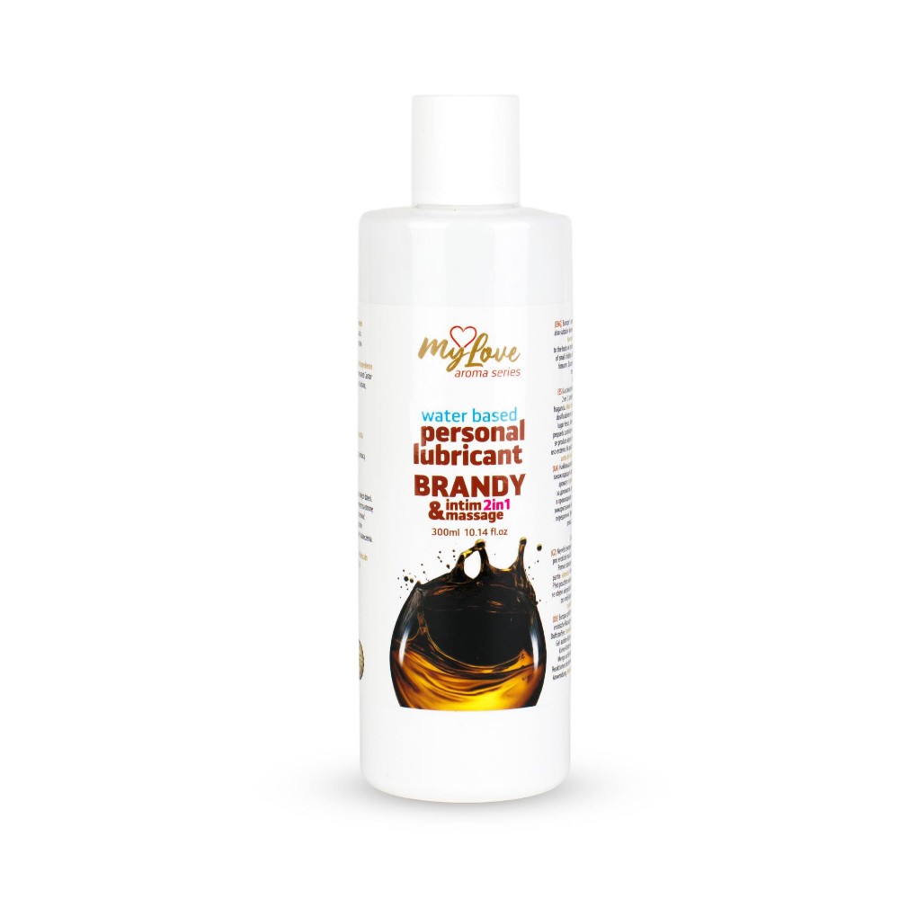 2в1 лубрикант та масажний гель - MyLove Aroma Series Intim&Massage Brandy, 300 мл - зображення 1
