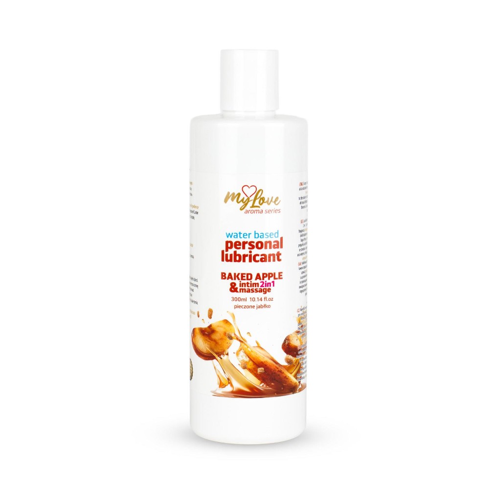 2в1 лубрикант та масажний гель - MyLove Aroma Series Intim&Massage Baked Apple, 300 мл - зображення 1
