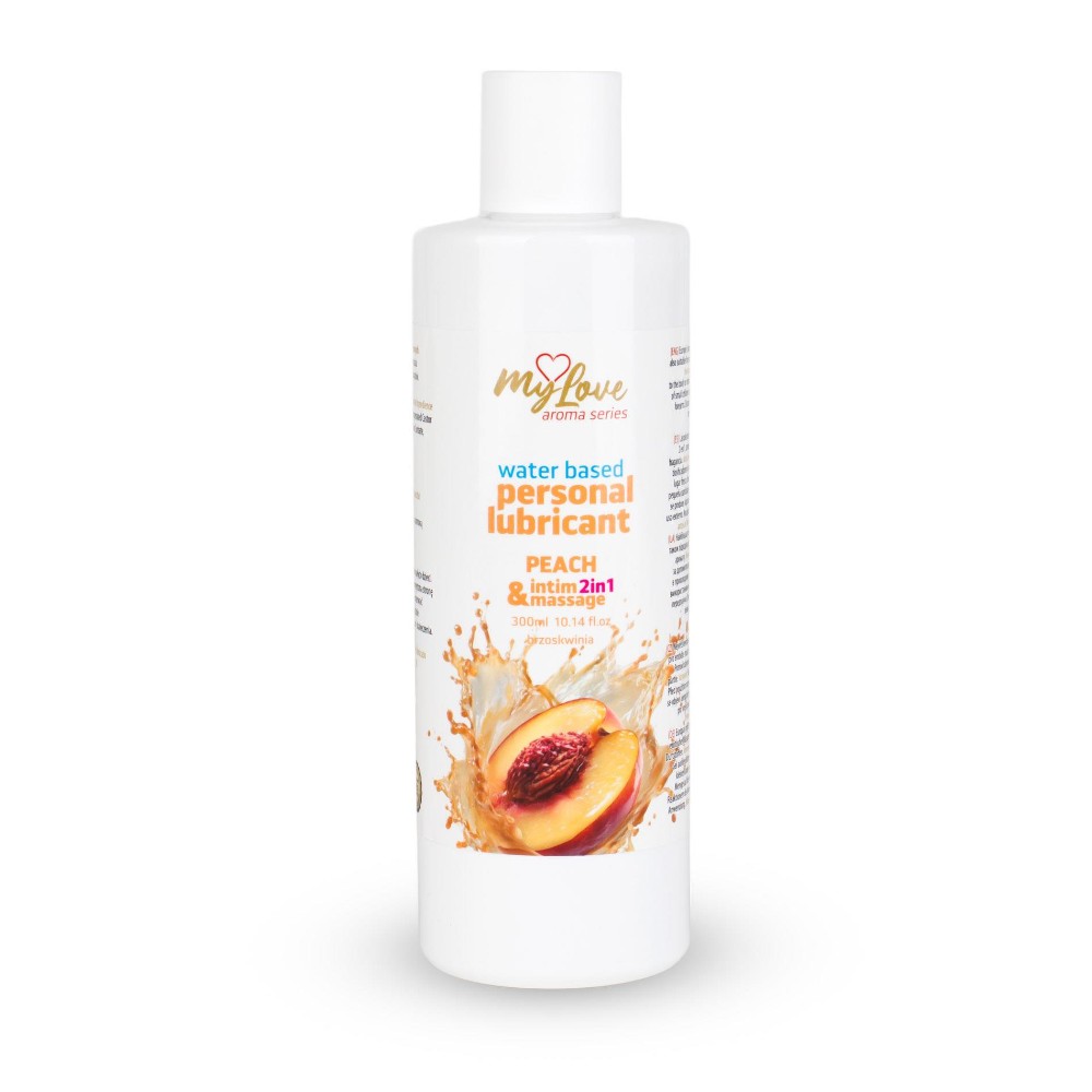 2в1 лубрикант та масажний гель - MyLove Aroma Series Intim&Massage Peach, 300 мл - зображення 1