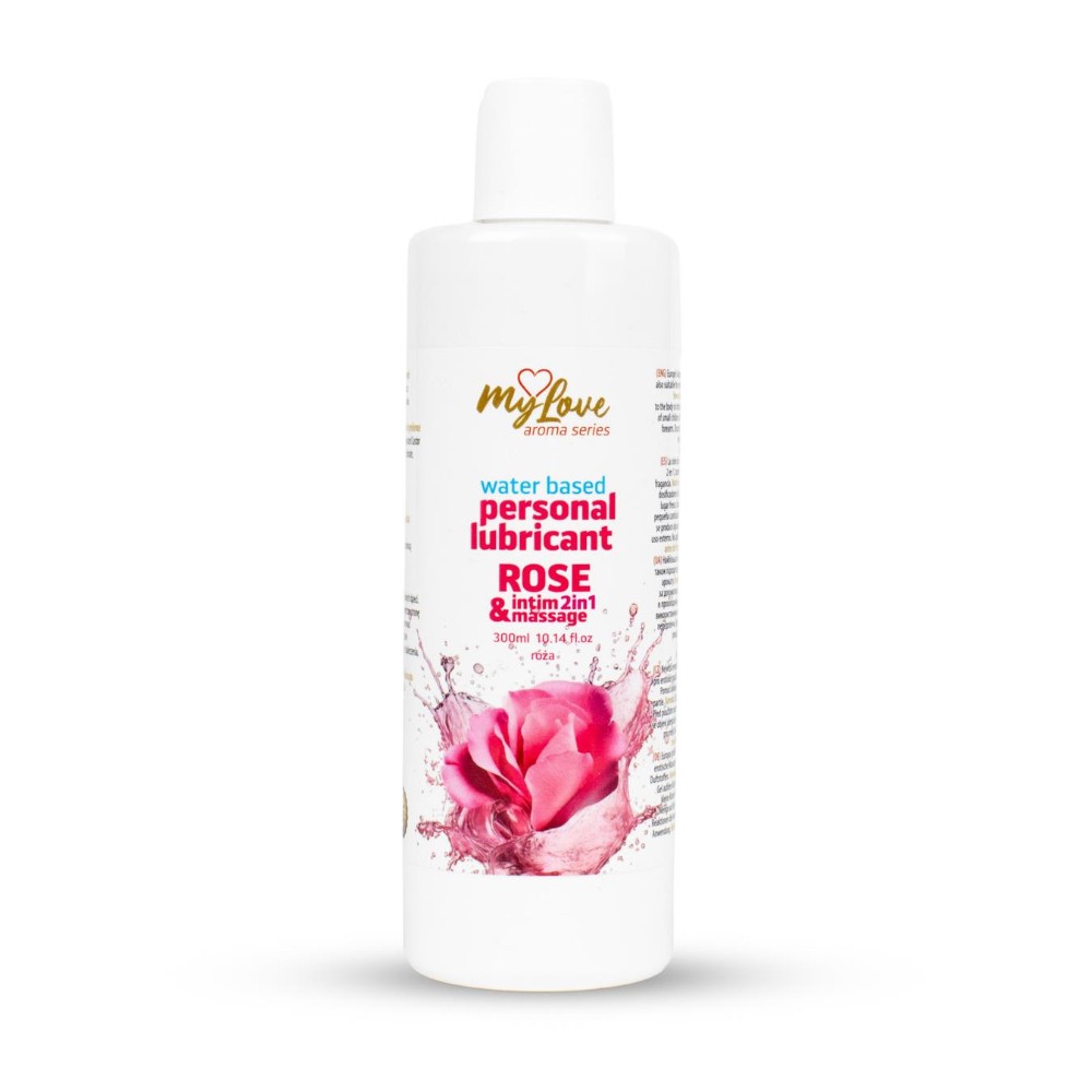 2в1 лубрикант та масажний гель - MyLove Aroma Series Intim&Massage Rose, 300 мл - зображення 1