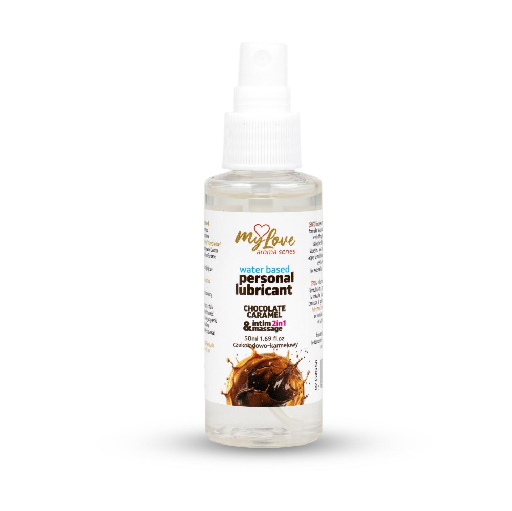 2в1 лубрикант та масажний гель - MyLove Aroma Series Intim&Massage Chocolate Caramel, 50 мл - зображення 1