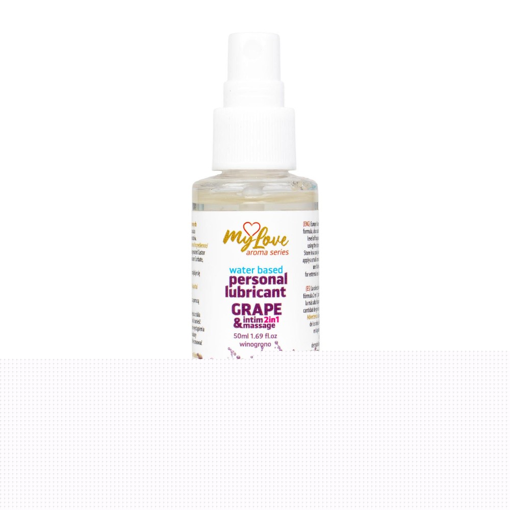 2в1 лубрикант та масажний гель - MyLove Aroma Series Intim&Massage Grape, 50 мл - зображення 1