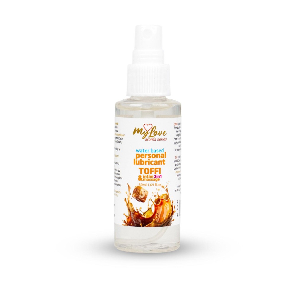 2в1 лубрикант та масажний гель - MyLove Aroma Series Intim&Massage Toffi, 50 мл - зображення 1