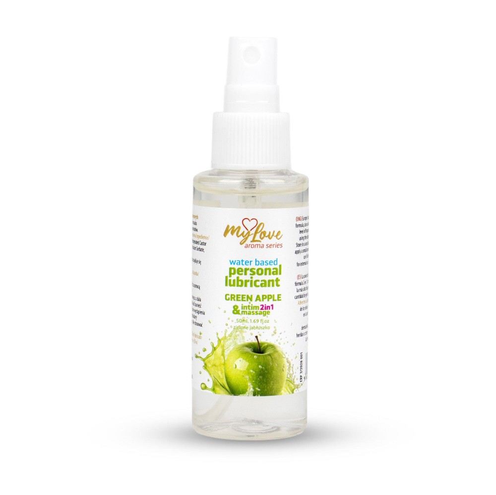 2в1 лубрикант та масажний гель - MyLove Aroma Series Intim&Massage Green Apple, 50 мл - зображення 1