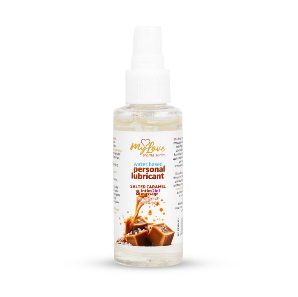 2в1 лубрикант та масажний гель - MyLove Aroma Series Intim&Massage Salted Caramel, 50 мл - зображення 1