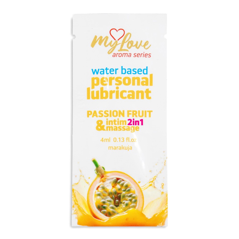 2в1 лубрикант та масажний гель - MyLove Aroma Series Intim&Massage Passion Fruit, 4 мл - зображення 1