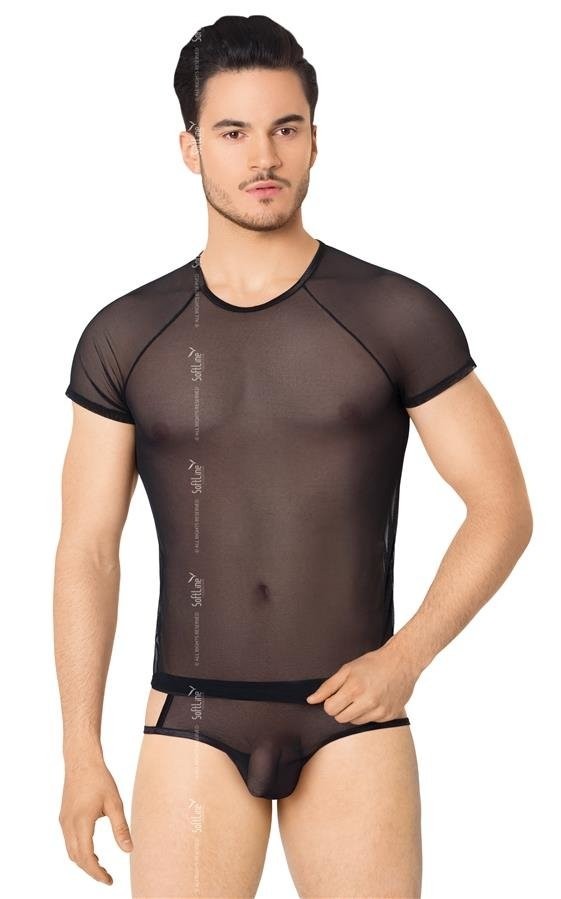 Комплект білизни - Shirt and Shorts 4607, black XL - зображення 1