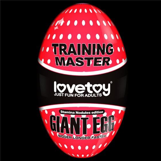 Мастурбатор - Traning Master Giant Egg Masturbator Red - зображення 1