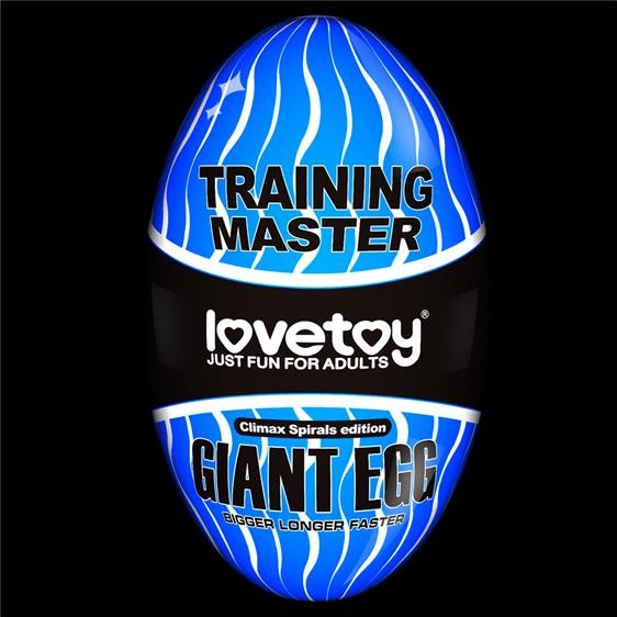 Мастурбатор - Traning Master Giant Egg Masturbator Blue - зображення 1