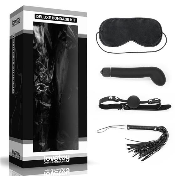 Набір БДСМ - Deluxe Bondage Kit (маска, вібратор, кляп, флогер) - зображення 1