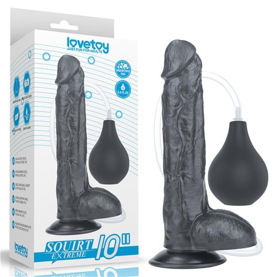 Фалоімітатор - Squirt Extreme Dildo 10" Black - зображення 1