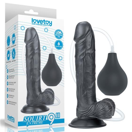 Фалоімітатор - Squirt Extreme Dildo 9" Black - зображення 1
