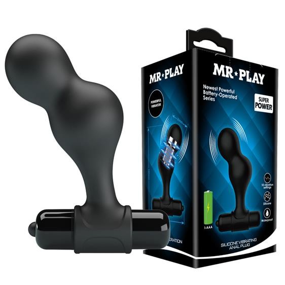 Анальна пробка - Mr.Play Silicone Vibrating Anal Plug - зображення 1