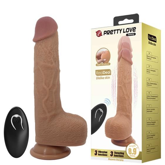 Реалістичний вібратор - Pretty Love Tommy Vibrator Flesh - зображення 1