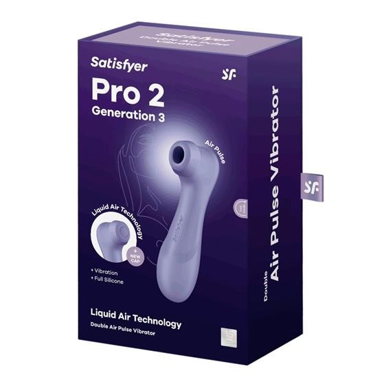 Кліторальний стимулятор - Satisfyer Pro 2 Generation 3 With Liquid Air Lilac - зображення 1