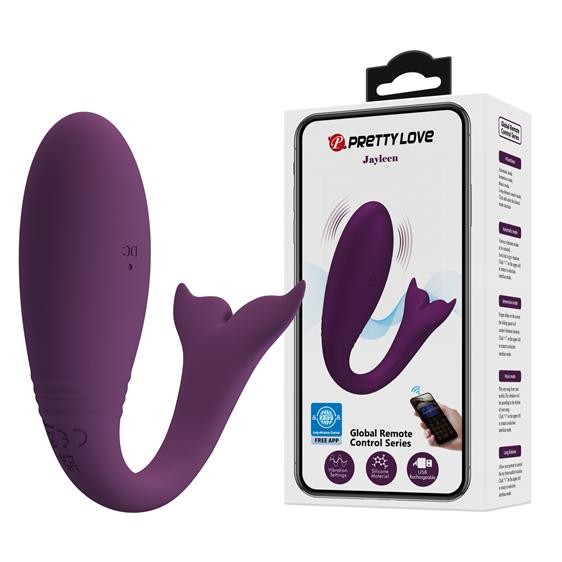 Вібратор - Pretty Love Jayleen Stimulator Dark Purple (App) - зображення 1