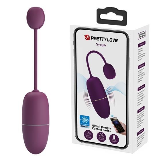 Віброяйце - Pretty Love Nymph Vibrating Egg Dark Purple (App) - зображення 1