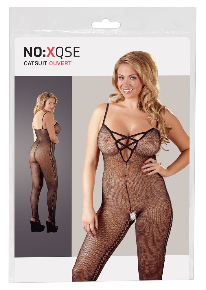 Бодістокінг - 2550059 NO:XQSE Net Catsuit Black 2XL/3XL - зображення 1