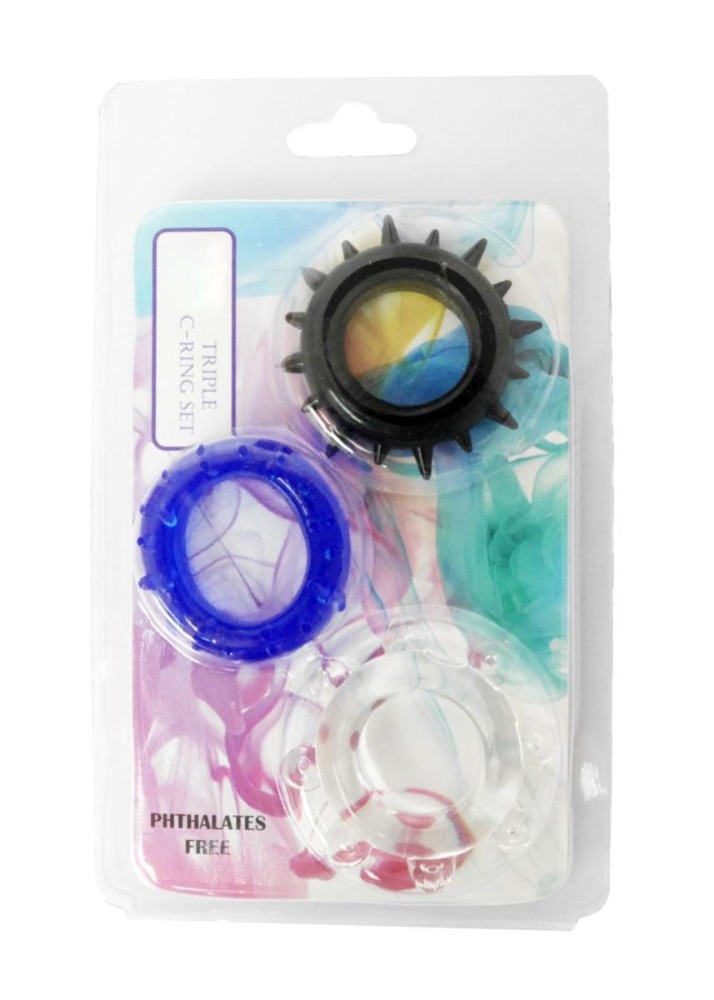 Набір ерекційних кілець - Triple C-Ring Set Color - зображення 1