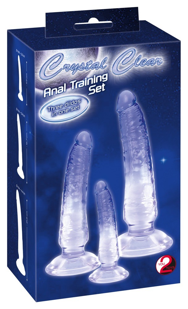 Набір анальних фалоімітаторів - Crystal Clear Anal Training Dildo Set - зображення 1