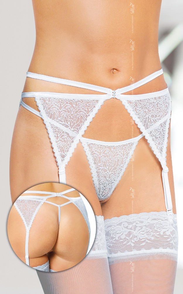 Пояс для панчіх - Garterbelt 3318, white S/M - зображення 1