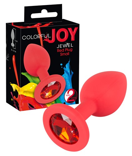 Анальна пробка - Colorful Joy Jewel Red Plug Small - зображення 1