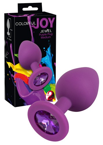 Анальна пробка - Colorful Joy Jewel Purple Plug Medium - зображення 1