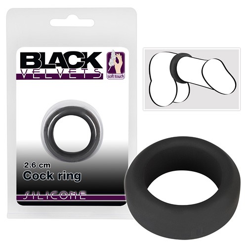 Ерекційне кільце - Black Velvets Cock Ring, 2,6 см - зображення 1