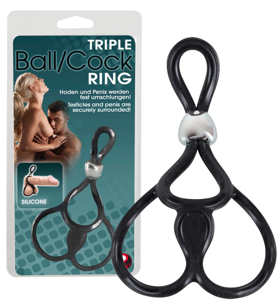Эрекционная петля - Triple Ball and Cock Ring - зображення 1