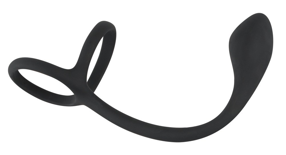 Ерекційне кільце - Black Velvets Cock & Ball Ring + Plug - зображення 1