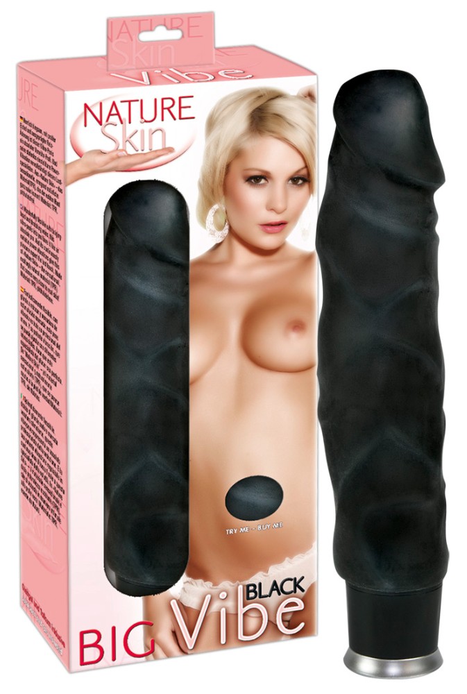 Вібратор - Nature Skin Big Vibe Black - зображення 1