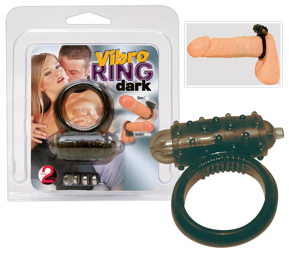 Ерекційне кільце - Vibro Ring Dark Silicon - зображення 1